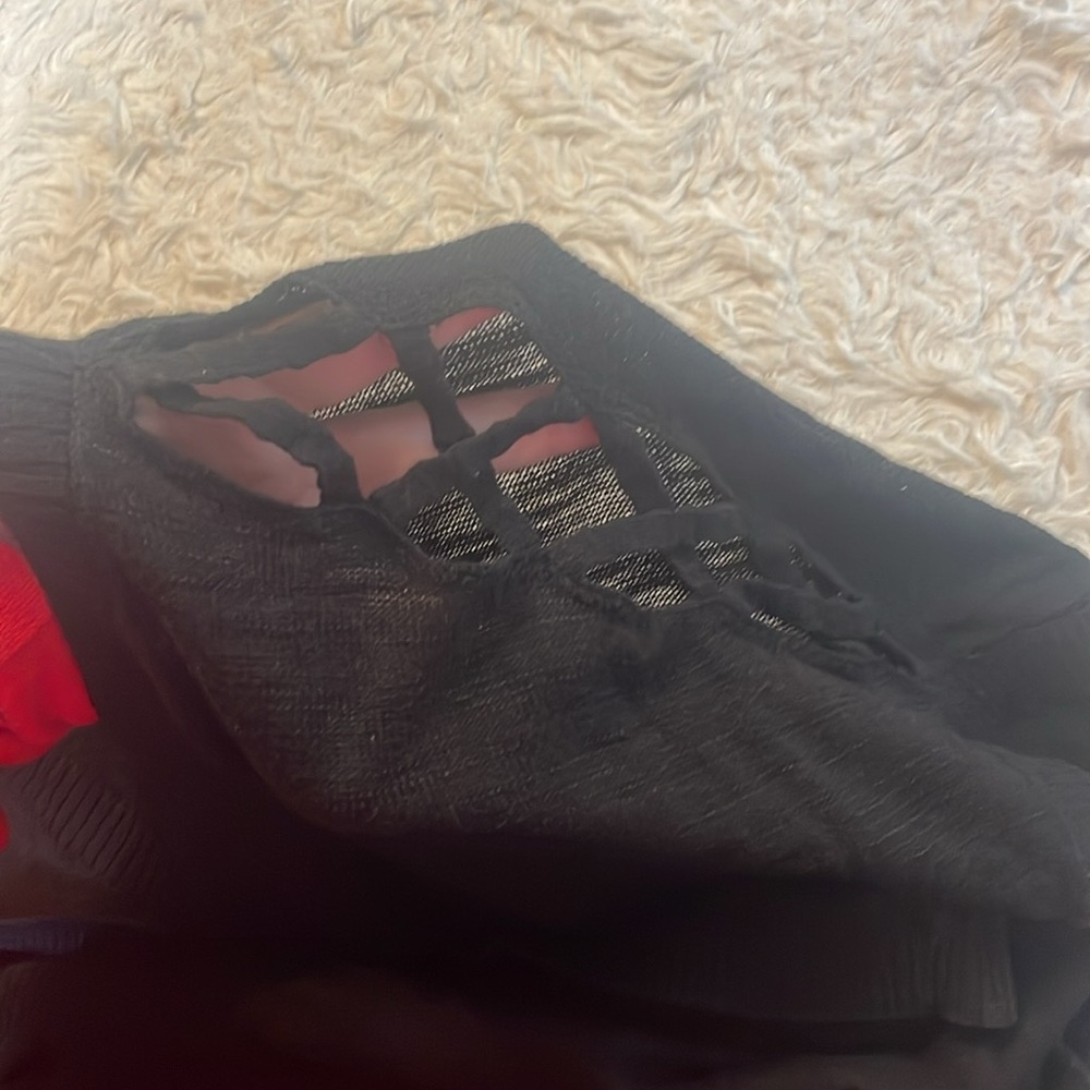 Torrid Black Lace Up Shoulder Sweater - Picture 5 of 8